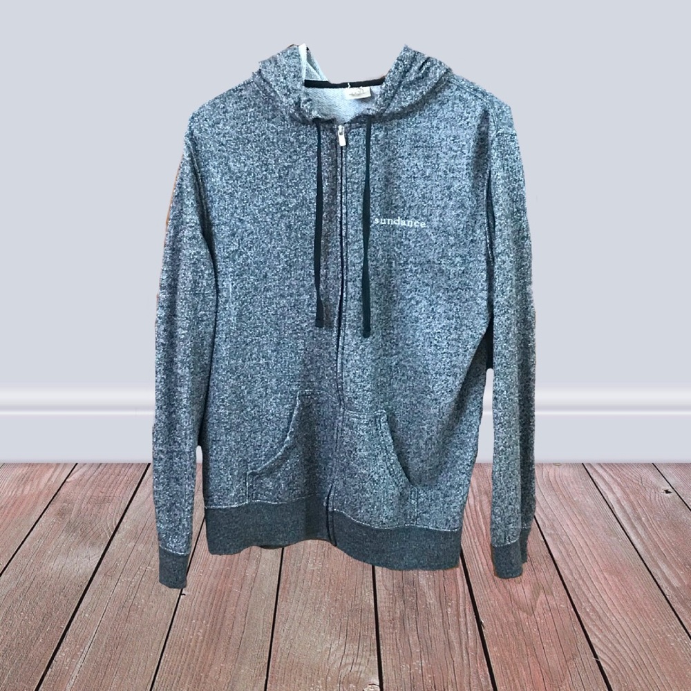 Sundance hooded sweat shirt Gray Sz XL zip front